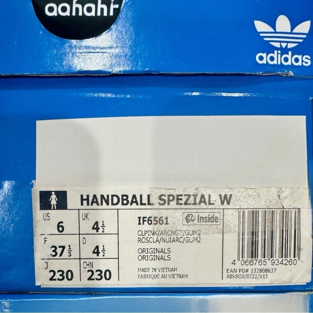 Adidas Originals suede sneakers HANDBALL SPEZIAL Clear Pink Arctic Night Size 6 - Picture 15 of 15
